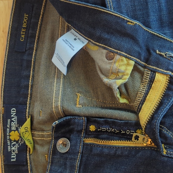 Lucky Brand Dark Wash Cate Boot Jeans 10/30 Ankle - Picture 3 of 10